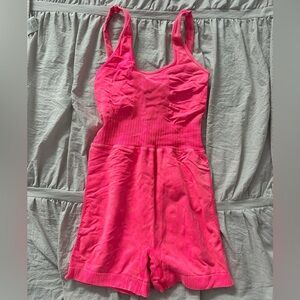 Hot Pink Seamless Romper